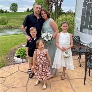 David’s bridal, Sage green, Chiffon, bridesmaid dress in brand new condition!